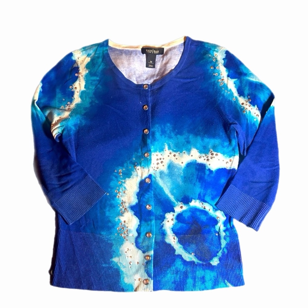 Women’s White House black market button down 3/4 sleeve cardigan size medium